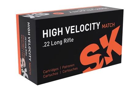 SK HIGH VELOCITY MATCH RIMFIRE AMMUNITION 22LR 40GR