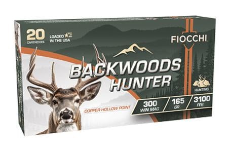 Fiocchi 300 Win Mag 165 gr Copper Hollow Point Backwoods Hunter 20/Box