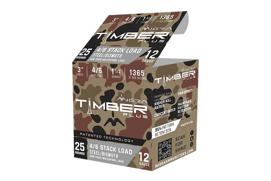 Migra Ammo 12 Gauge 3 in 1-1/2 oz. 4/6 Shot Timber Plus 25/Box