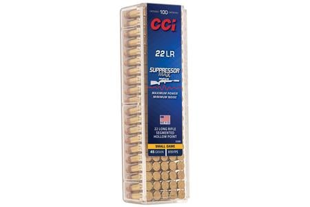22LR 45 GR SUPPRESSOR MAX SEG HP 100 CT