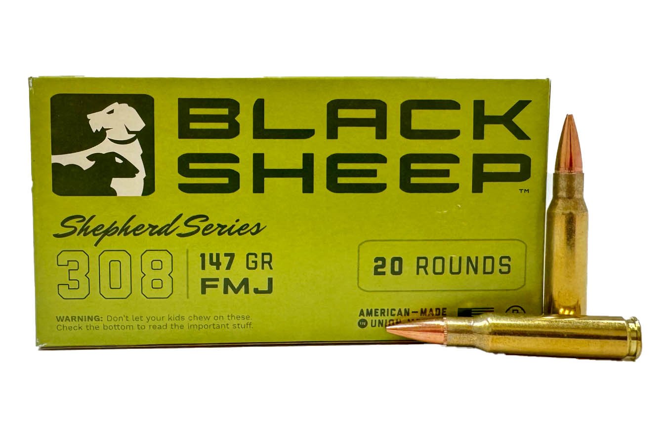 Black Sheep 308 Winchester 147 Grain FMJ Shepherd Series 20/Box