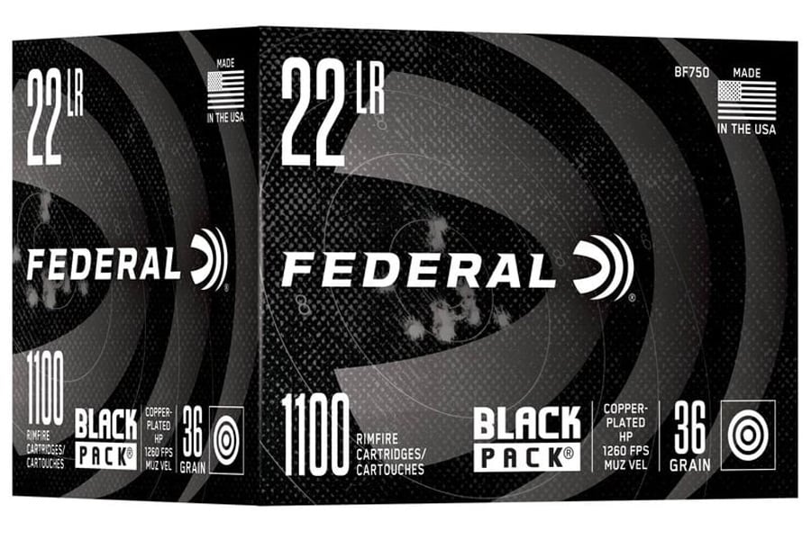 Federal 22 LR 36 Gr CHP Black Pack 1100/Box