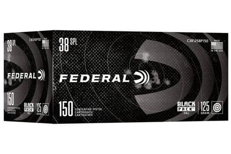 Federal 38 Special 125 Gr FMJ Black Pack 150/Box