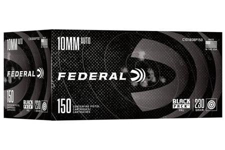 Federal 10mm Auto 180 gr FMJ Black Pack 150/Box