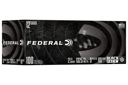 Federal 12 Gauge 2-3/4in / 70mm 00Buck Shot Self Defense 100 Per Box Ammunition