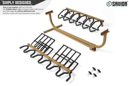 MOBILE RIFLE SHOTGUN STEEL RACK FREE STANDING