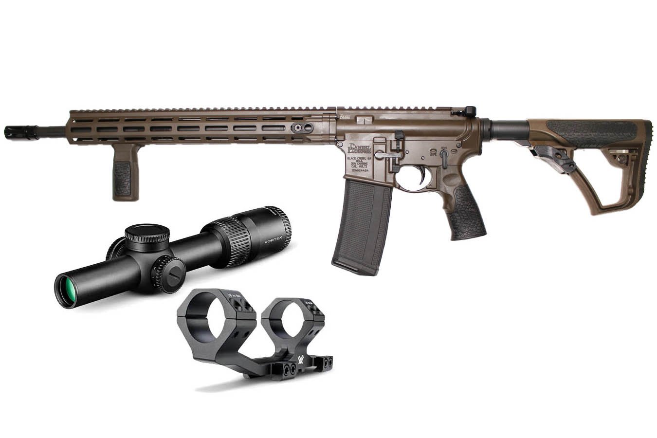 Daniel Defense DD4V7 5.56mm Ambidextrous Rifle with Mil Spec + Finish, 18 Inch Barrel and Vortex Venom Scope Package