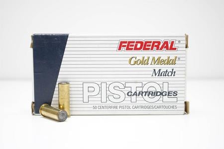 FEDERAL AMMUNITION 38 SPL 148GR GOLD MEDAL MATCH LEAD WC POLICE TRADE