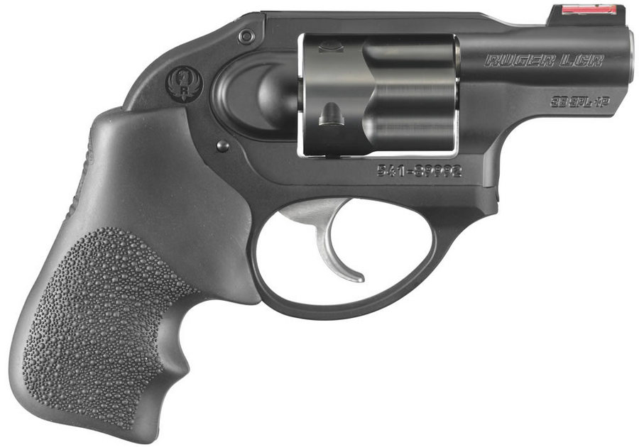 RUGER LCR .38 REVOLVER WITH RED FIBER OPTIC