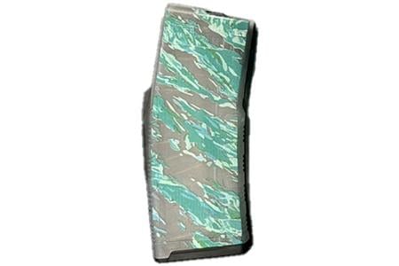 AMEND2 AR15 30RND 5.56MM MOD-C TRANSLUCENT GLOW IN DARK TEAL TIGER STRIPE CAMO MAG