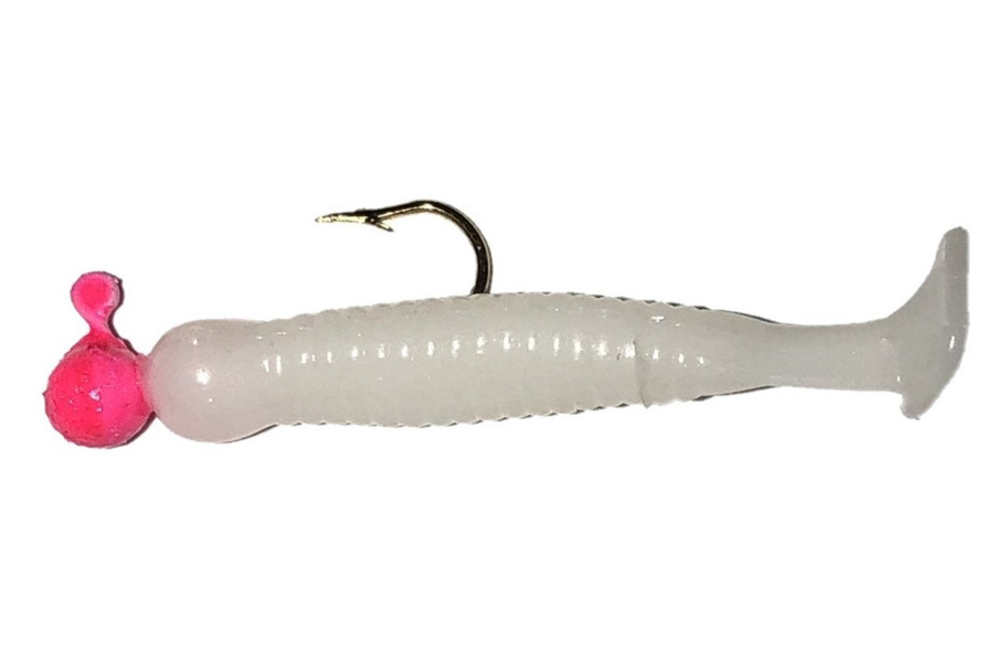 K And E Whip`R Shad 3/32 Oz Pink White