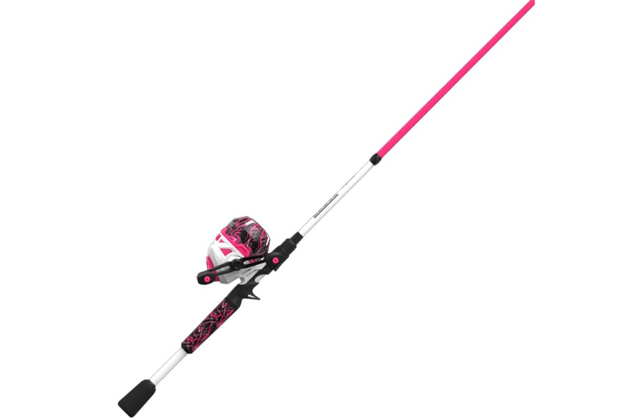 Zebco Roam Pink 6 Foot 2 Pack Medium Spincast Combo