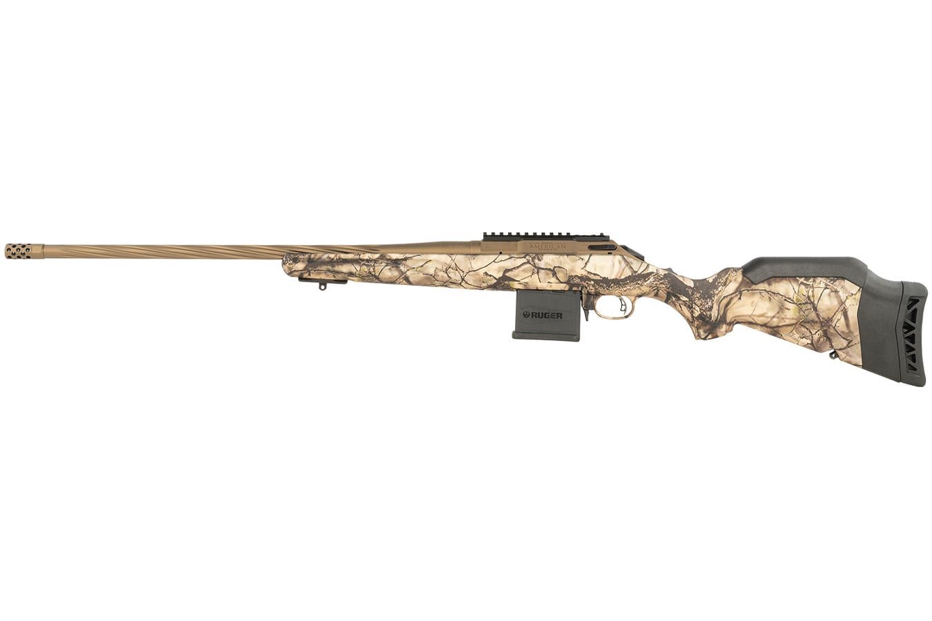 No. 19 Best Selling: RUGER AMERICAN II 204 RUGER 22` BURNT BRONZE THREADED BARREL GO WILD I-M CAMO STOCK