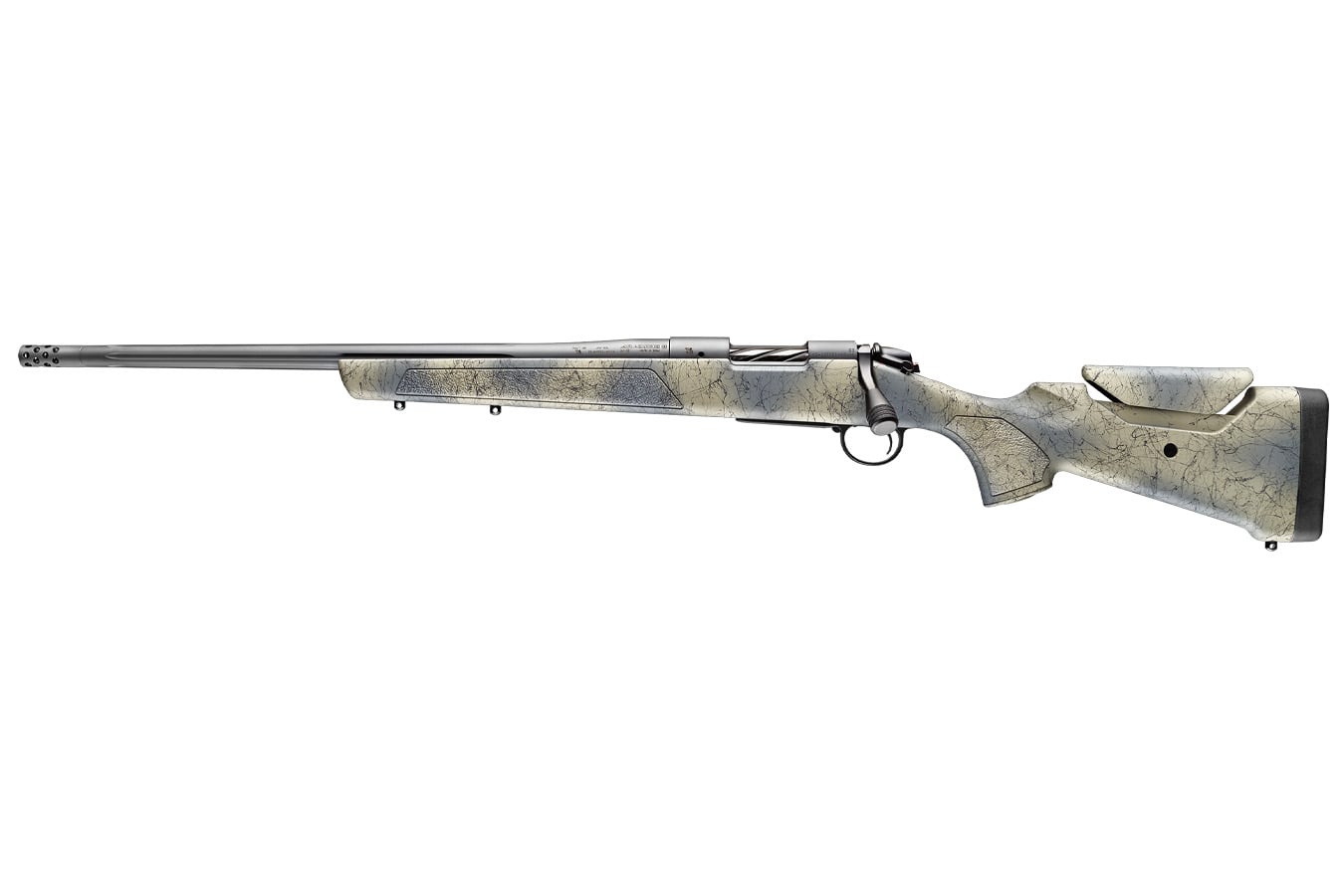 Bergara B-14 Wilderness Sierra 7 mm PRC Bolt Action Rifle with Wilderness Camo and Black Webbing Stock