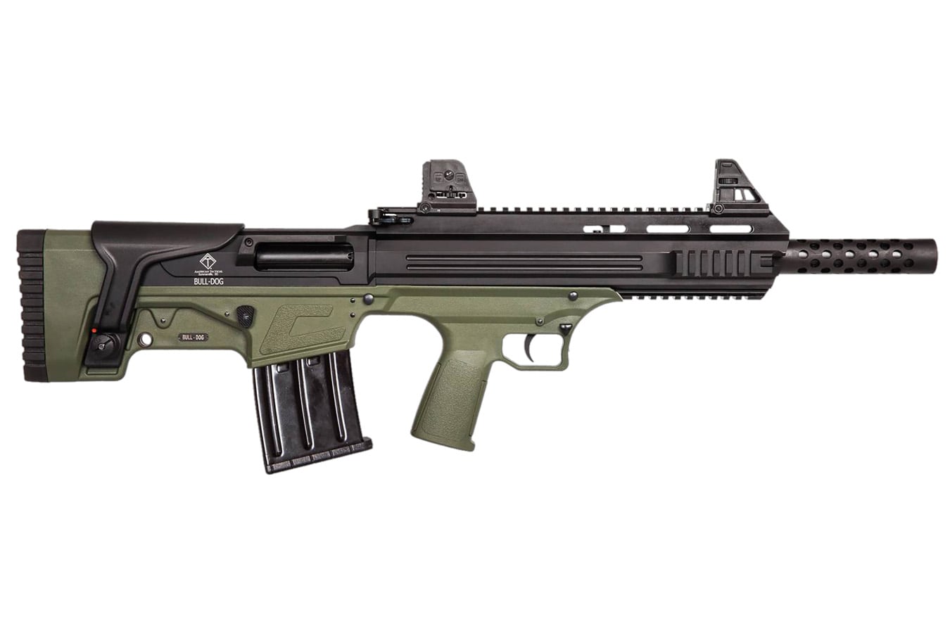 American Tactical Bulldog 410 Gauge Semi-Auto Shotgun with Green Receiver and Stock