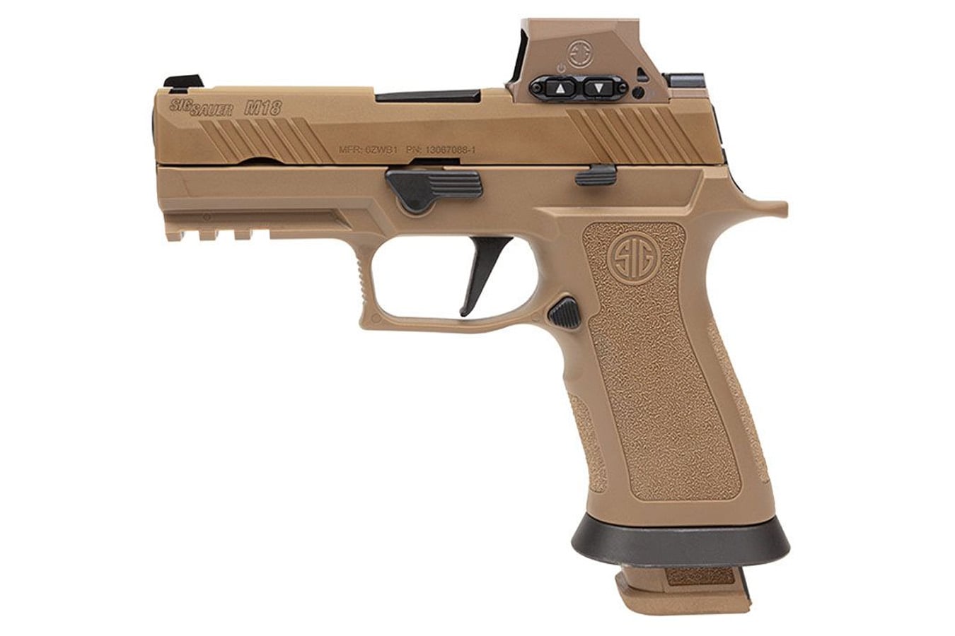 SIG SAUER M18X-SERIES RX 9MM 3.9 IN BBL FDE ROMEOM17 OPTIC