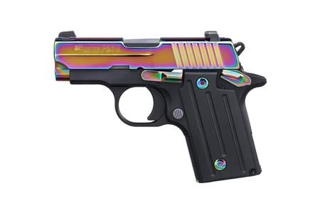 SIG SAUER P238 MICRO COMPACT 380 ACP 2.7 IN BARREL POLISHED RAINBOW TITANIUM SLIDE