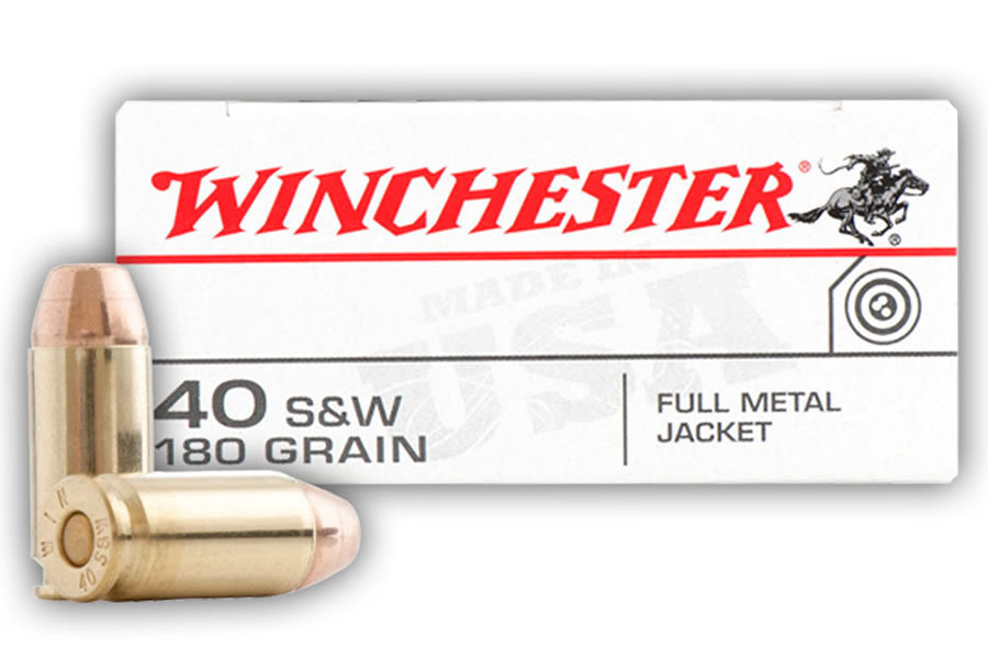 WINCHESTER AMMO 40SW 180 GR FMJ 500/CASE