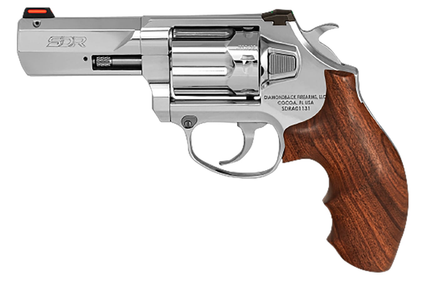 Diamondback SDR 357 Magnum 38 Special+P DA/SA Revovler with Hogue Wood Grips
