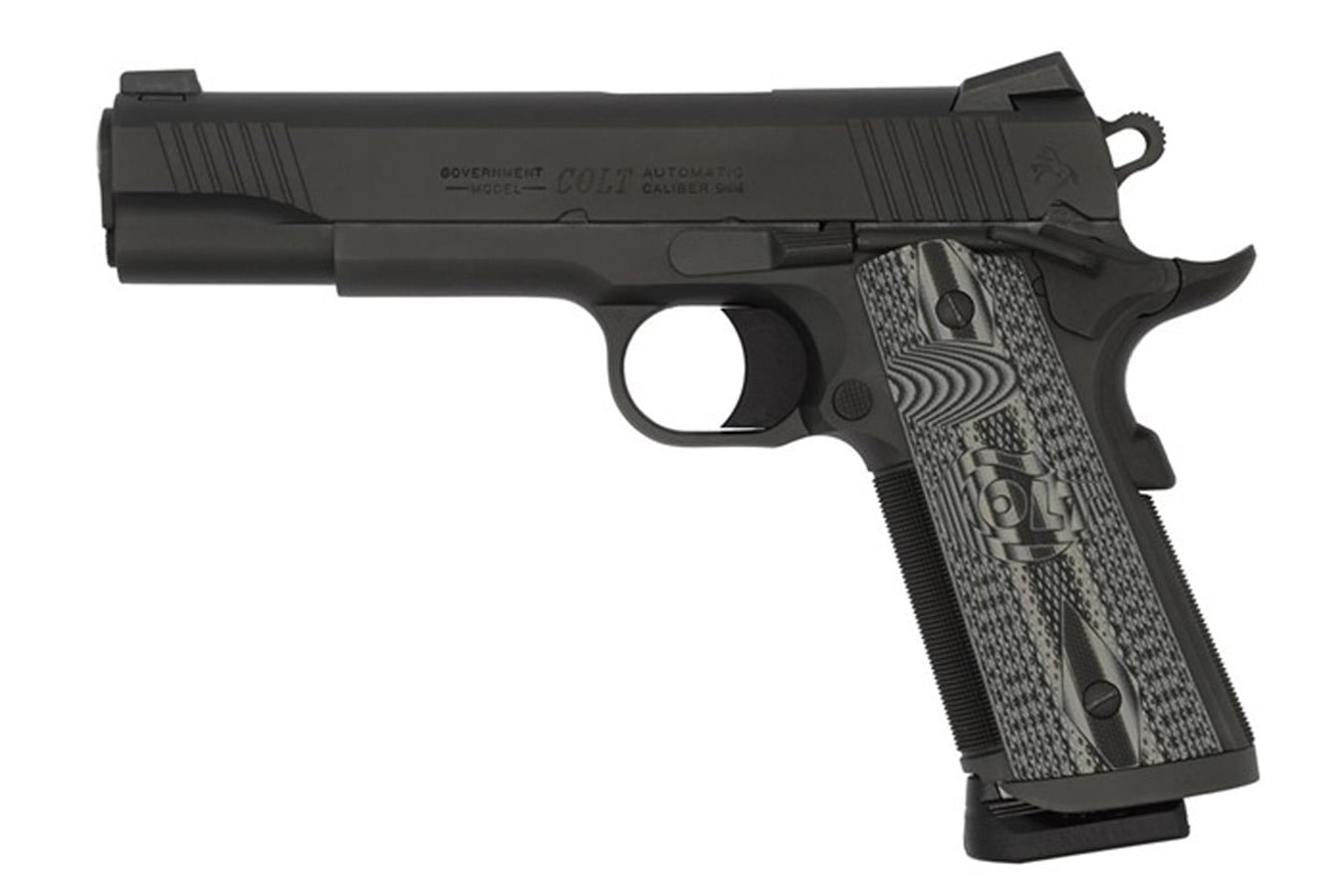 Colt Government CCU 9mm Semi-Auto Pistol with Black Scalloped G10 Grips
