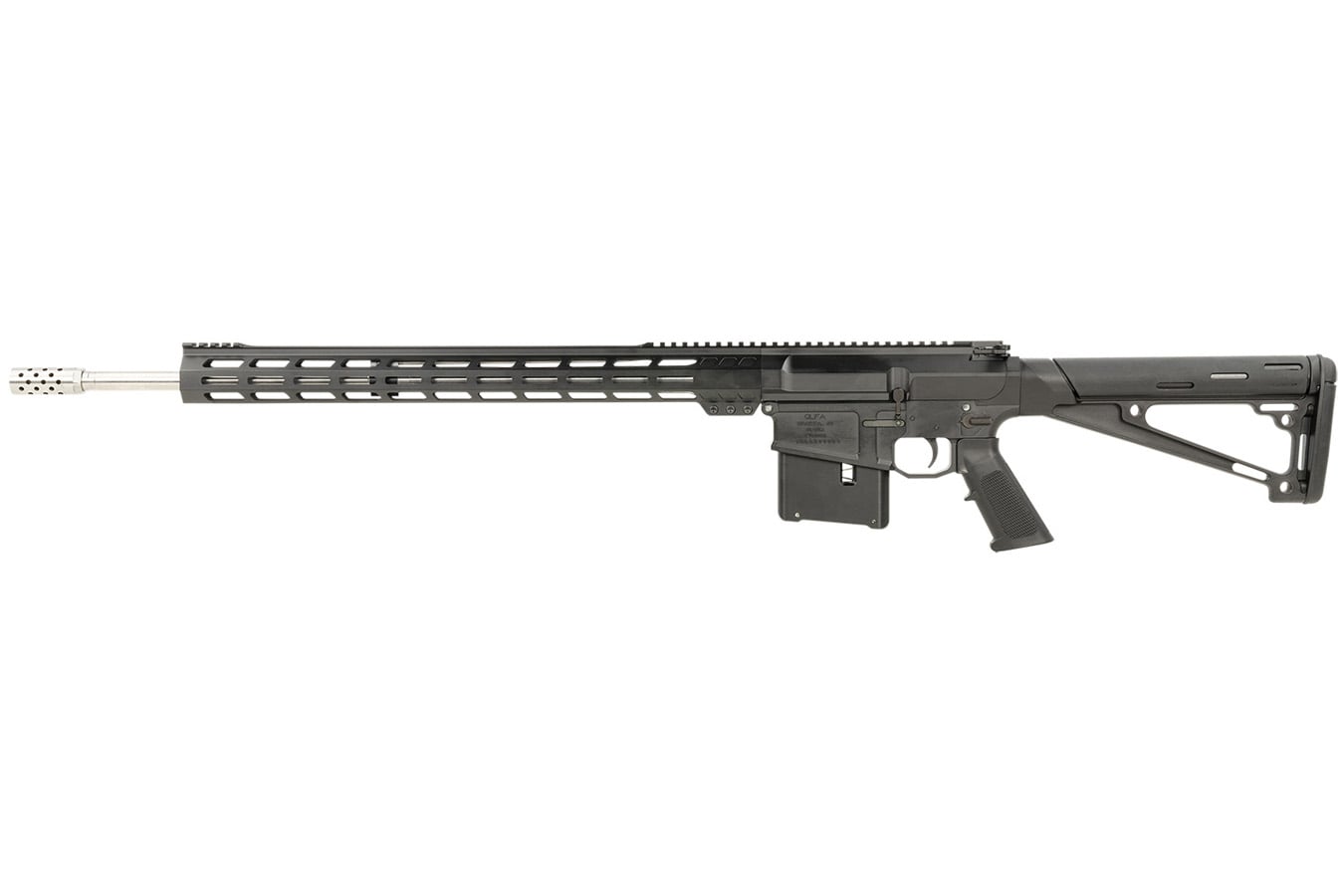 Great Lakes Firearms AR-10 7mm Remington Magnum Semi-Auto Rifle with Hogue OverMold Black Synthetic Stock