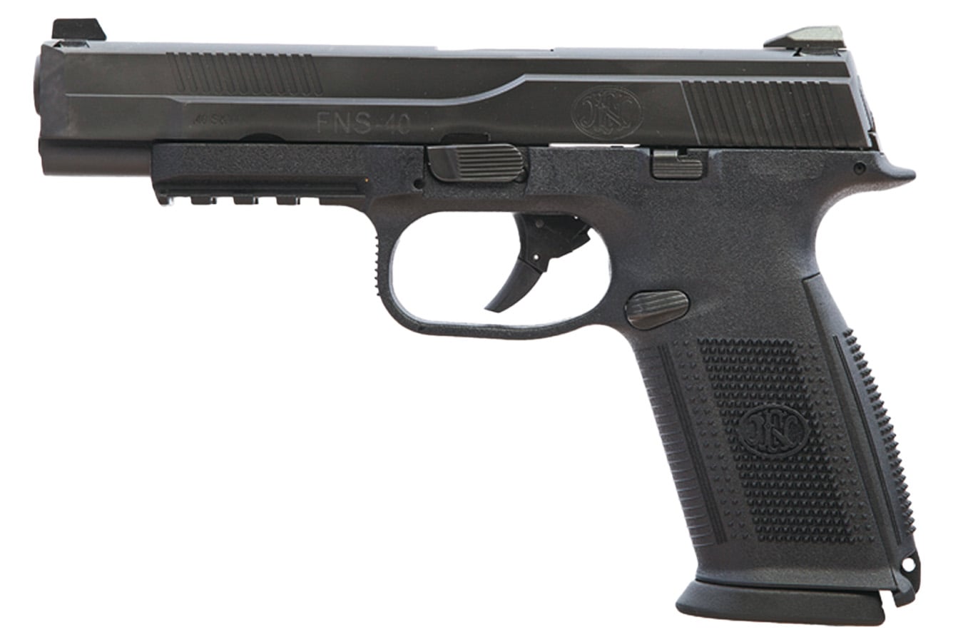 FN FNS-40 Longslide 40 S&W Double-Action Striker Fired Pistol with Two Interchangable Backstraps/Lanyard Eyelets 