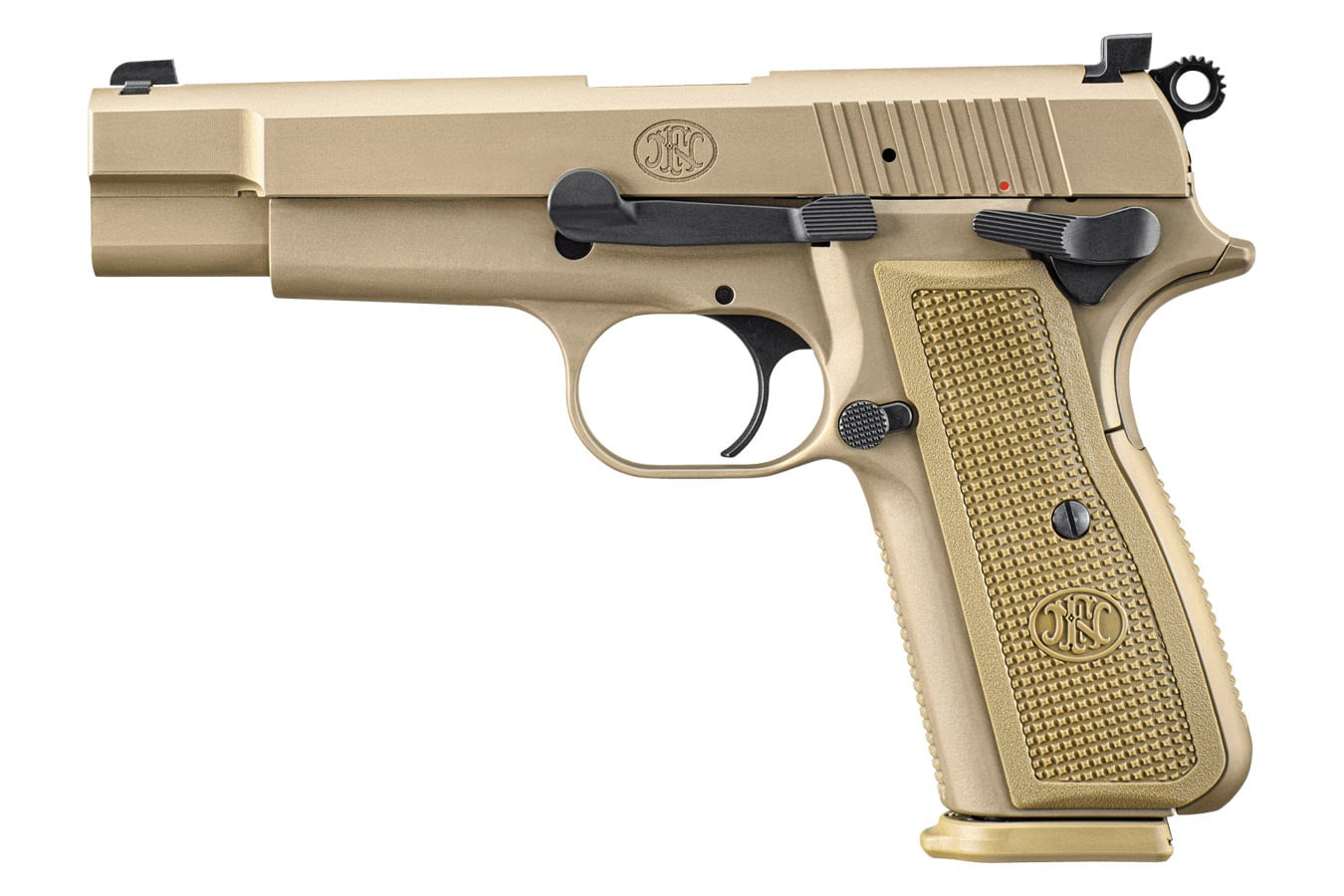 FN 2022 High Power 9mm FDE Full-Size Pistol with 4.7 Inch Barrel