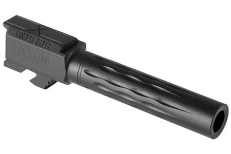 FAXON MATCH BARREL FOR G19 FLAME FLUTED, GEN 2-5, 9MM, 416-R SS, NITRIDE 