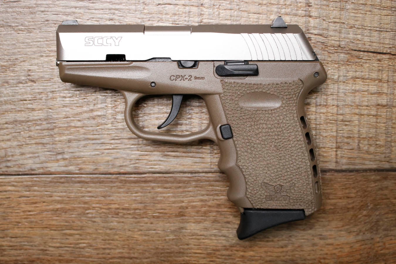 SCCY CPX-2 9mm Police Trade-In Pistol with FDE Frame and Stainless Slide