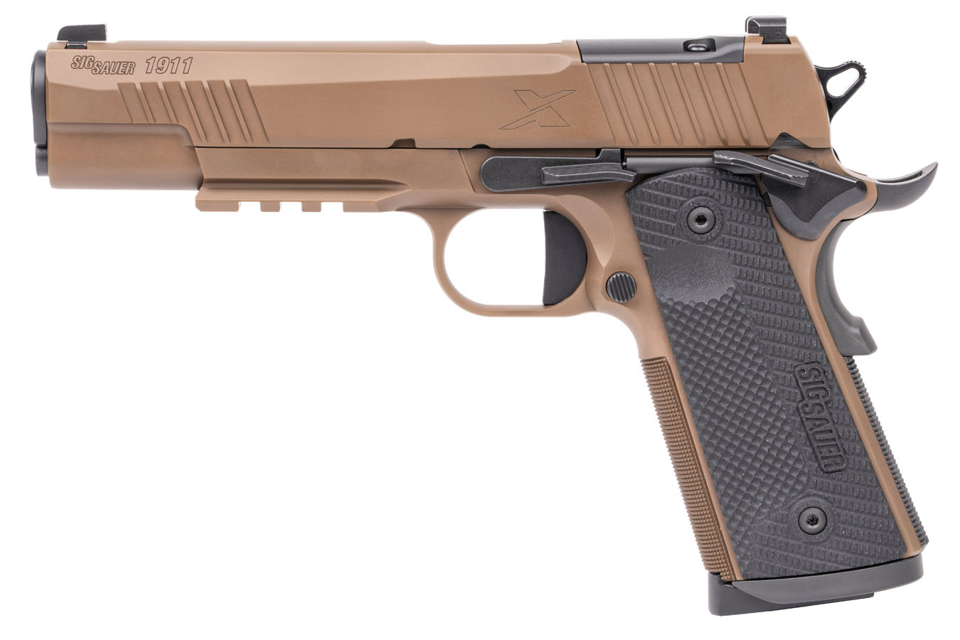 Sig Sauer 1911 XFull 45ACP Optic Ready Pistol with Coyote Tan Finish and Shield RMS-c Footprint