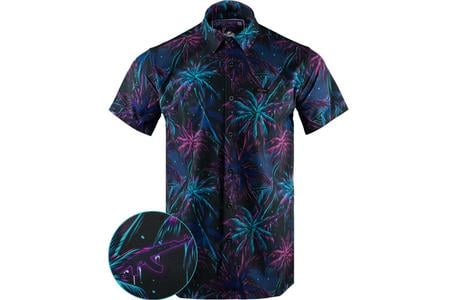 RETRO RIFLE AKS AND VACAYS V2 SS BUTTON DOWN SHIRT