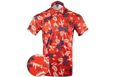 RETRO RIFLE HULA RED POLO SHIRT