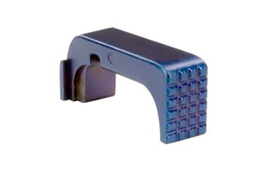 Shield Arms Magazine Catch/Release for Glock 43X/48 Blue Stainless Steel