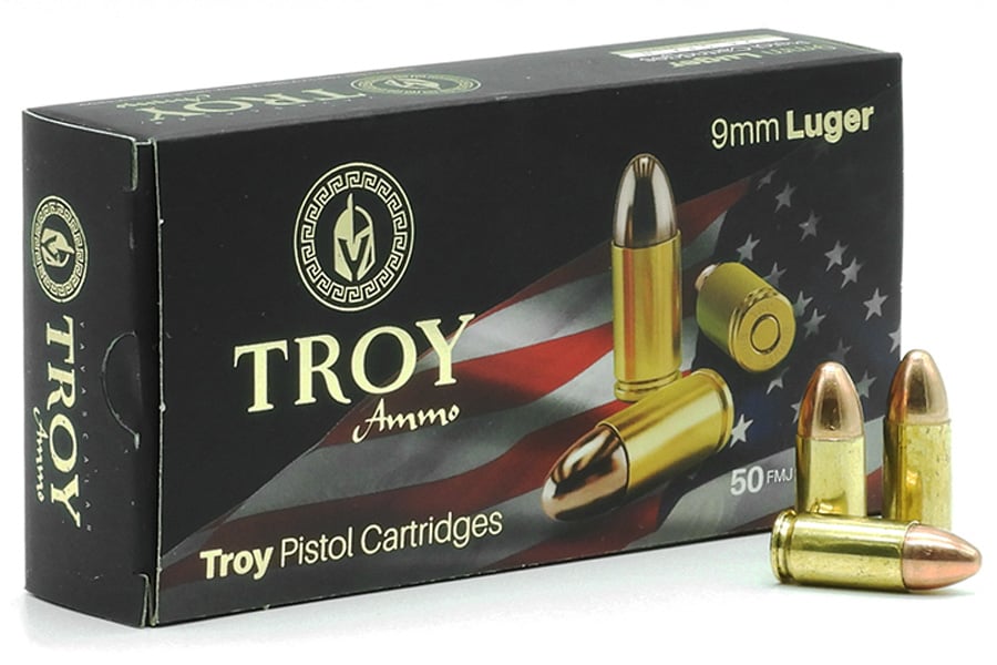 Troy Ammunition 9mm 115gr FMJ 50/Box