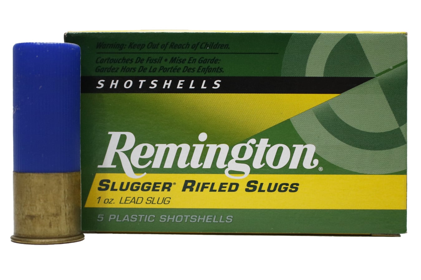 Remington 12 Gauge 2-3/4 Inch 1 oz Slugger Rifled Slug Police Trade Ammo 5/Box