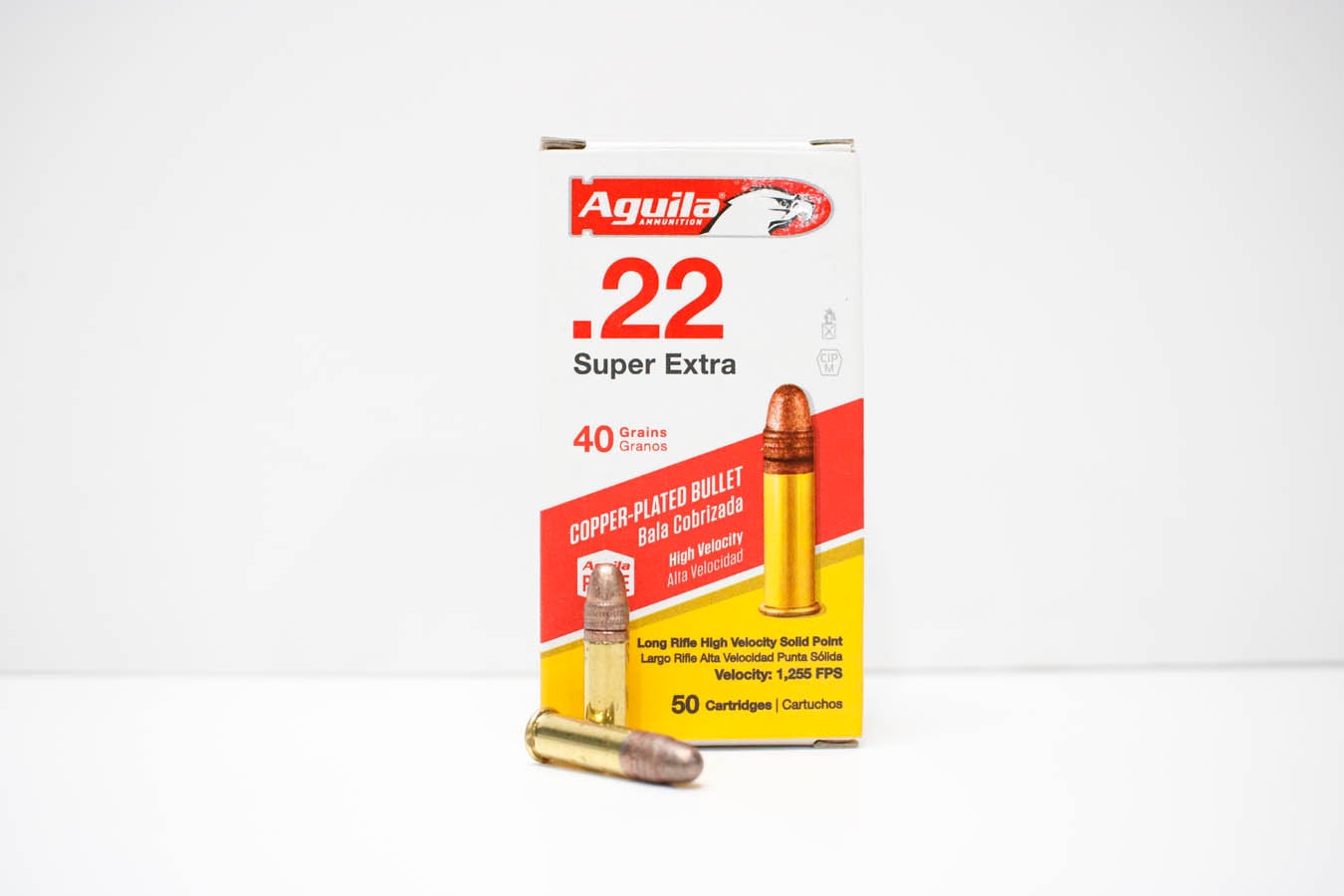 Aguila 22LR 40 gr Super Extra Copper-Plated Solid Point 50/Box Police Trade-In Ammo