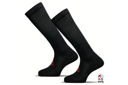 KNEE HIGH COMPRESSION SOCKS BLACK 2PK L/XL