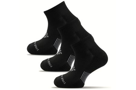 QUARTER SOCKS BLACK 3PK S/M
