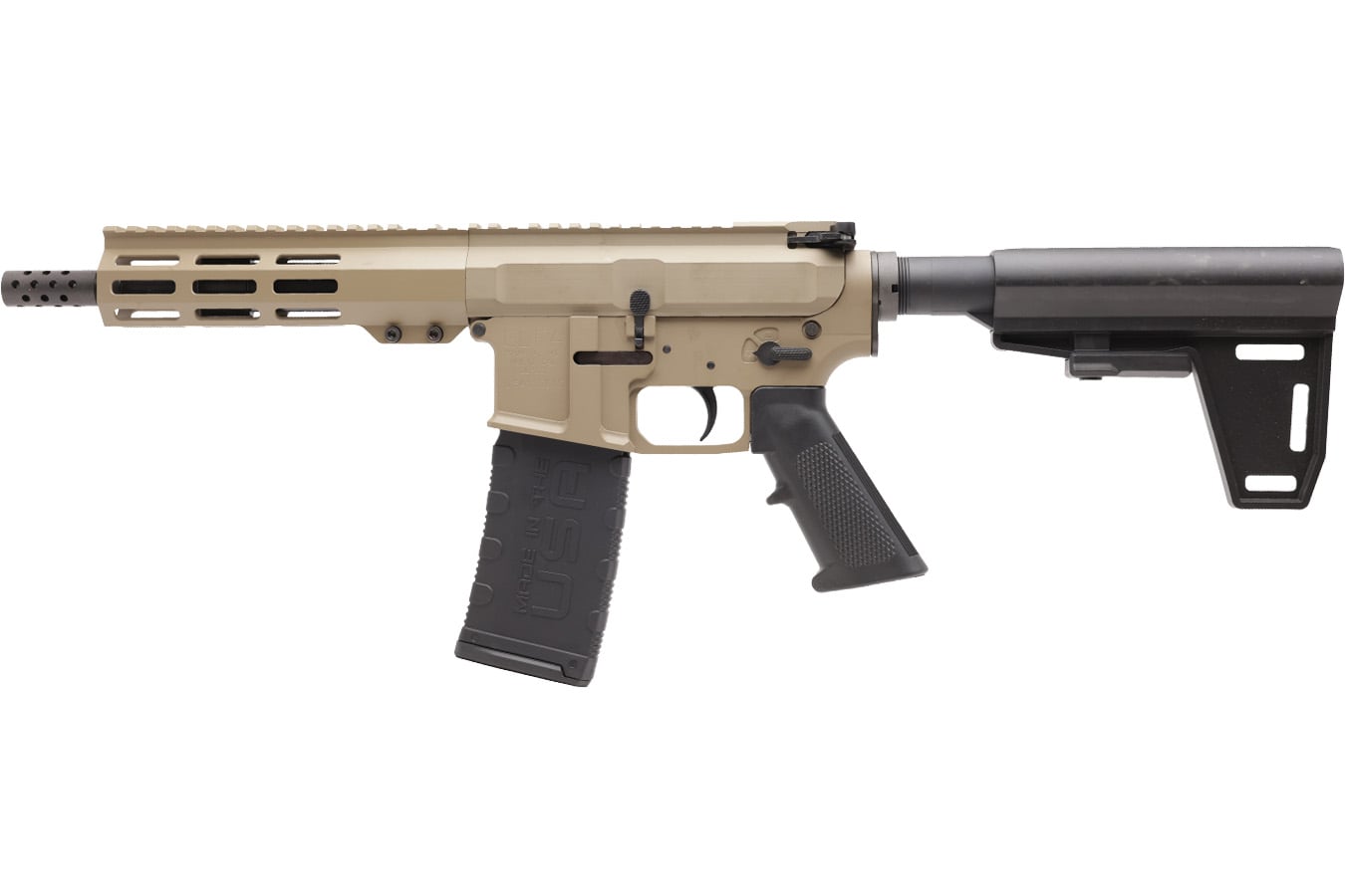 Great Lakes Firearms GL-15 223 Wylde AR-Pistol with Brace and FDE Cerakote Finish