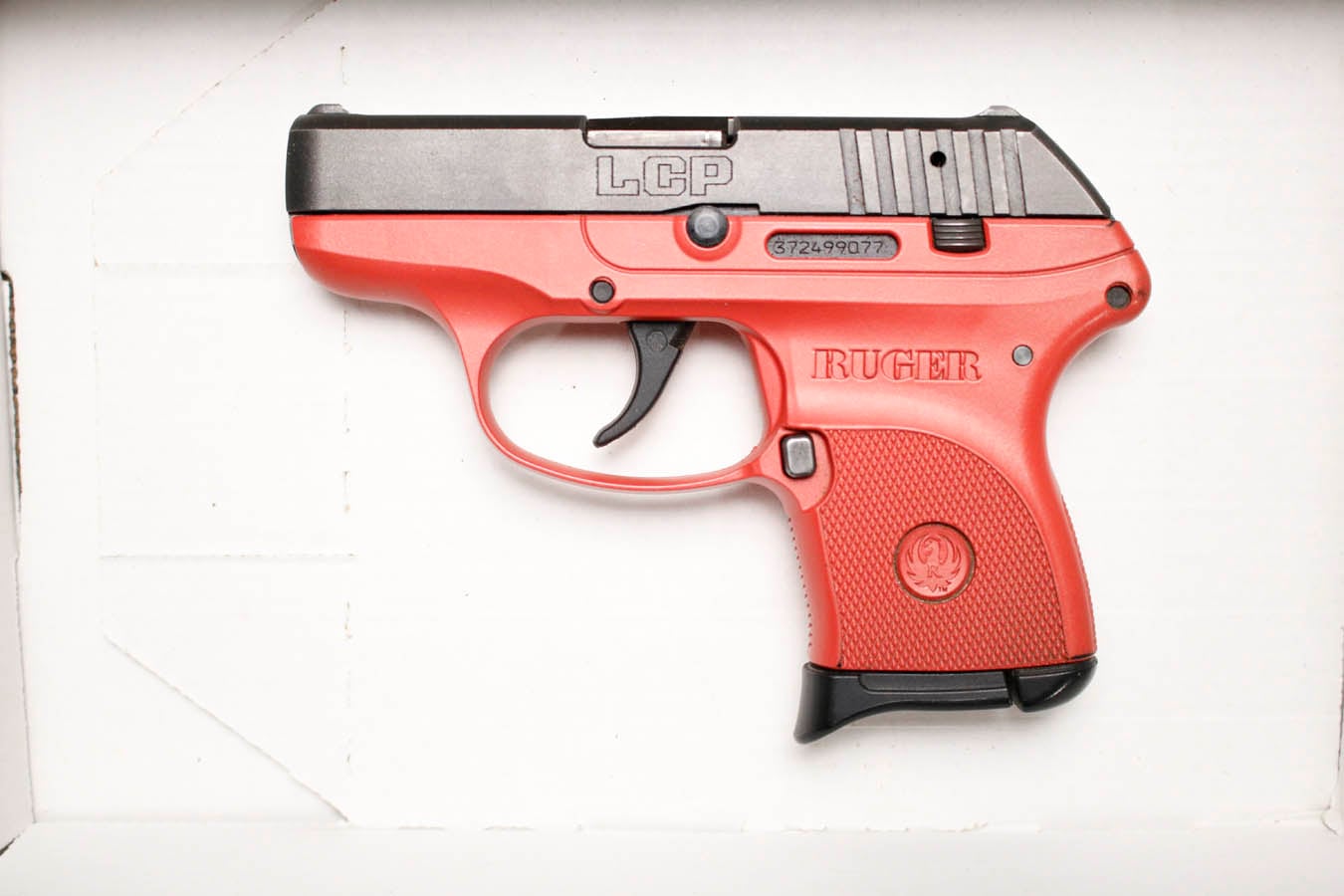 Ruger LCP 380 ACP Police Trade-In Pistol with Red Titanium Cerakote Frame