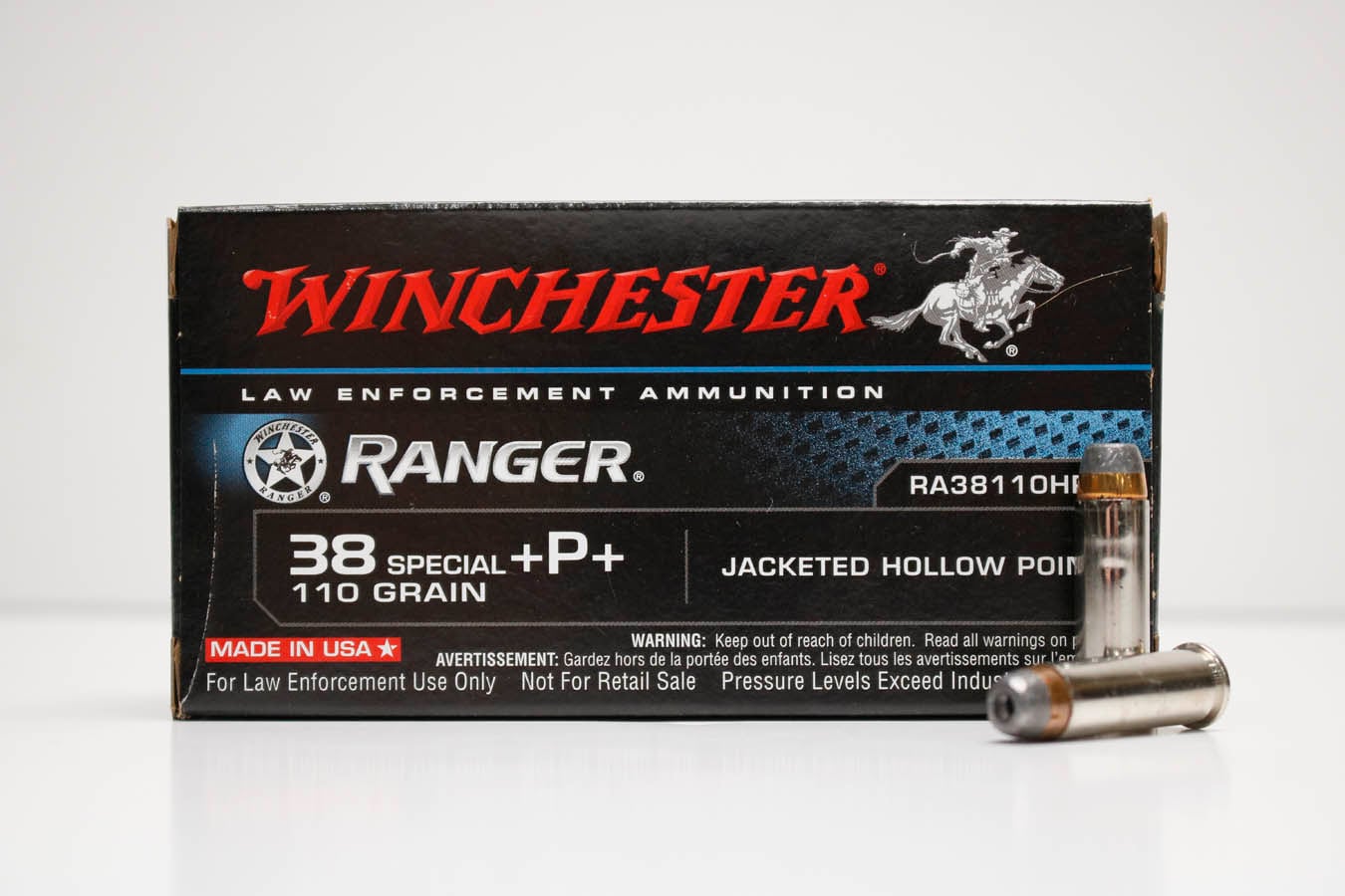 Winchester 38 Special +P 110 gr Ranger JHP Police Trade-In Ammo 50/Box