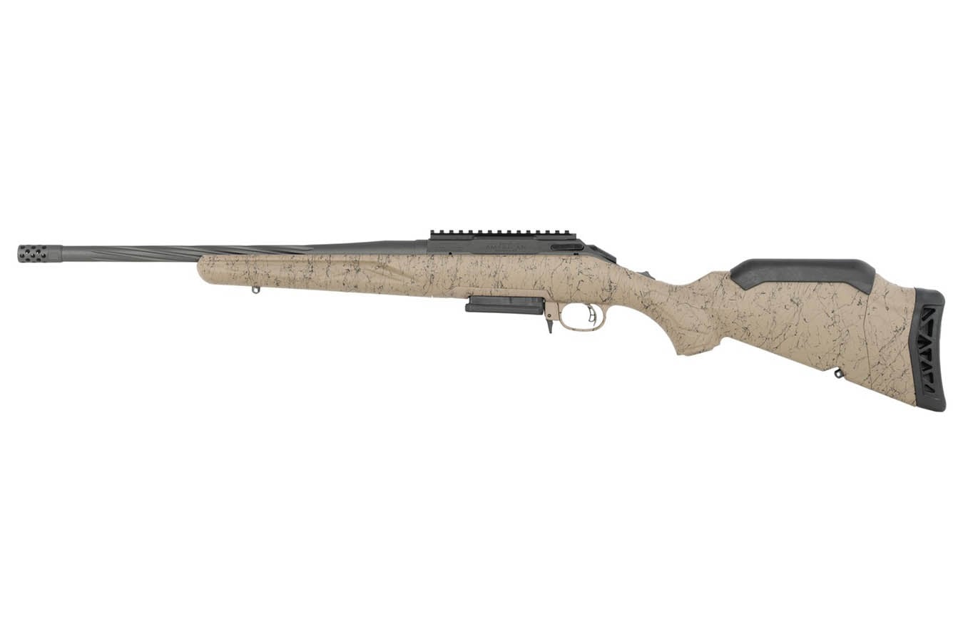 Ruger American Ranch Gen II 22 Creedmoor Bolt-Action Rifle with FDE Splatter Stock