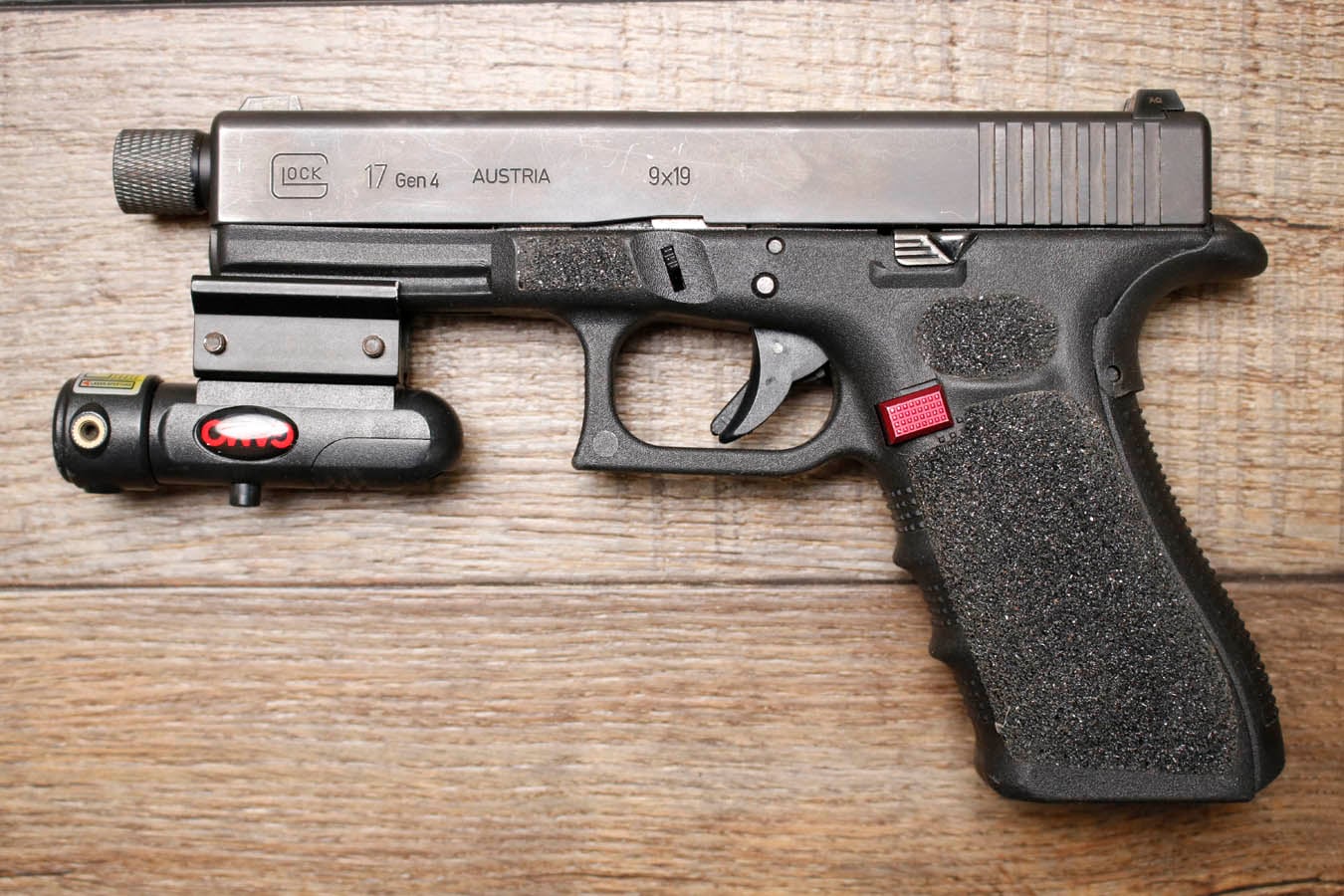 Glock 17 Gen 4 9mm Police Trade-In Pistol with Laser and Threaded Barrel (No Magazine)
