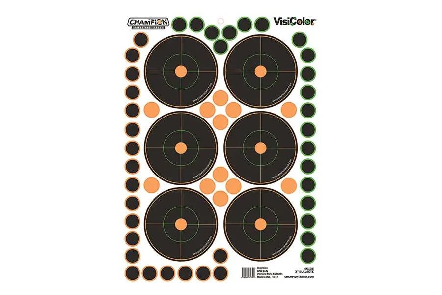 Champion Self-Adhesive 3 Inch Bullseye 5 Per Pack