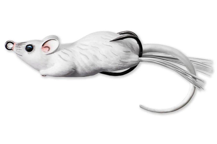 Live Target Mouse Walking Bait White on White