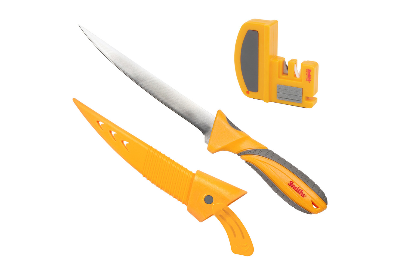 Smith Abrasives 7 Inch Fillet Knife Combo with Sheath and Sharpener