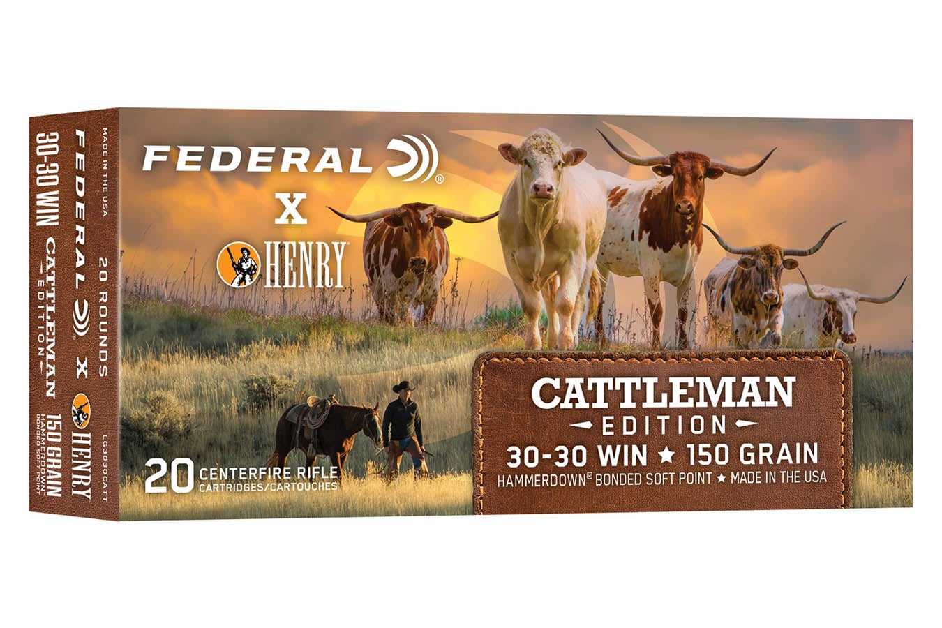 Federal 30-30 Win 150gr Hammerdown BSF Henry Cattleman Edition 20/Box