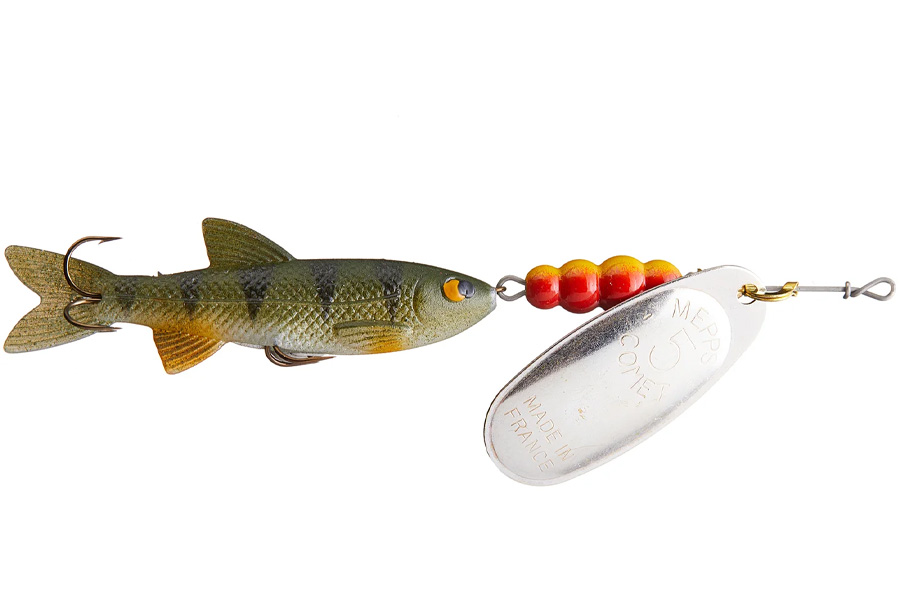 Mepps #2 Comet Minnow Inline Spinner Silver Perch