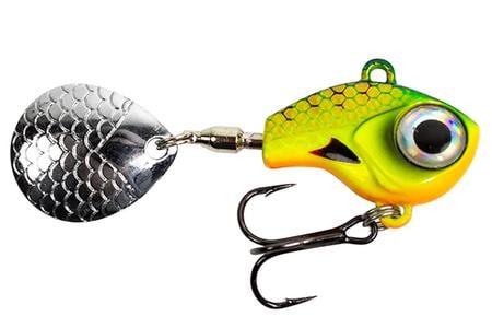 BIG EYE TAIL SPIN 3/8OZ. FIRETIGER GLOW