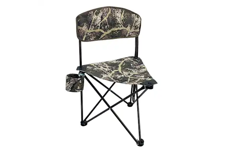 Black Sierra Equipment Tri-lite Shooter's Stool with Back in Ranger Camo